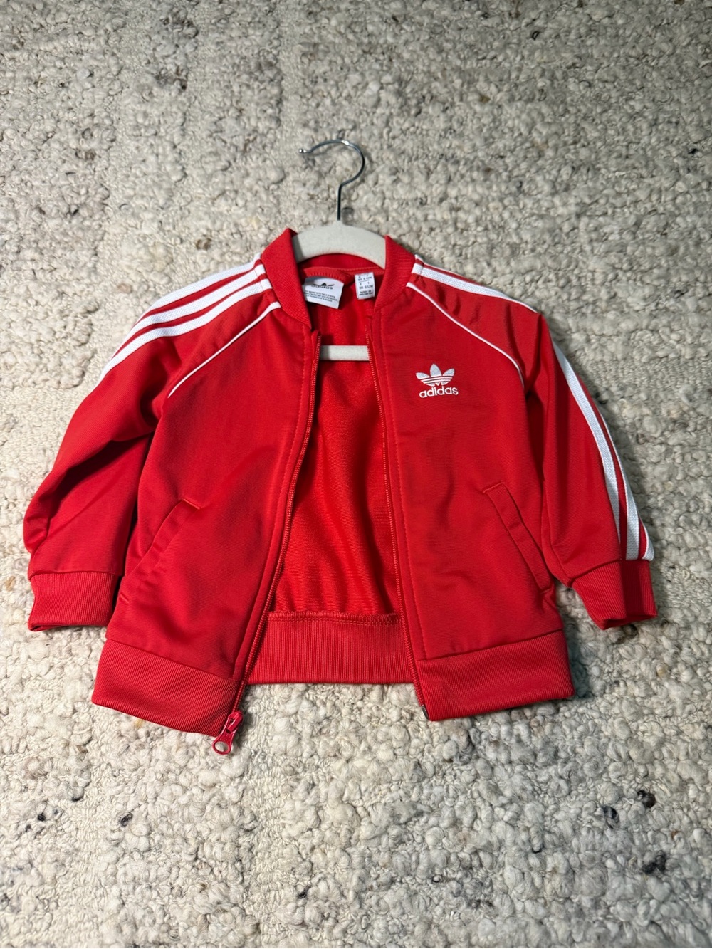 Kids red Adidas zip-up